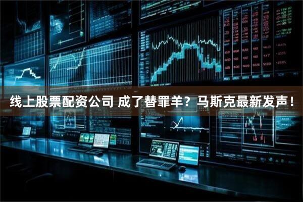 线上股票配资公司 成了替罪羊？马斯克最新发声！